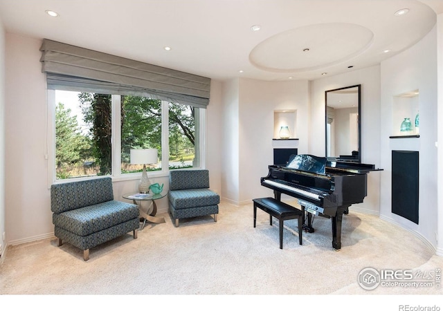 160 Ponderosa Dr, Boulder, CO 80303 - living area featuring carpet flooring, recessed lighting, and baseboards