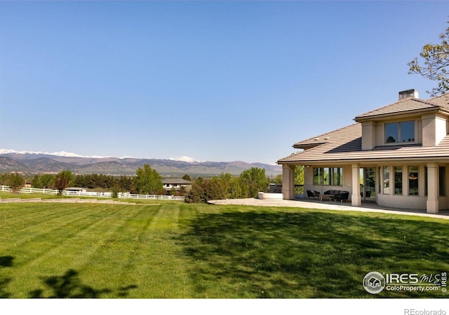 160 Ponderosa Dr, Boulder, CO 80303 - view of yard with a mountain view and a patio area