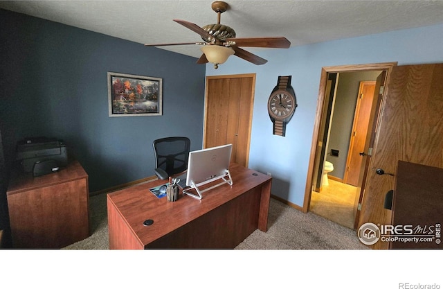 2152 45th Ave, Greeley, CO 80634 - carpeted office space with a ceiling fan and baseboards