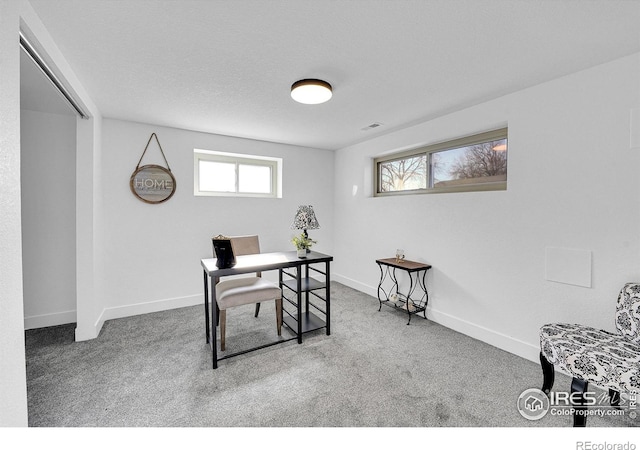 4642 Everett Ct, Wheat Ridge, CO 80033 - home office with carpet, plenty of natural light, and baseboards