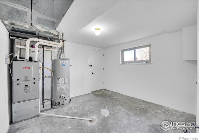 4642 Everett Ct, Wheat Ridge, CO 80033 - basement with water heater and heating unit