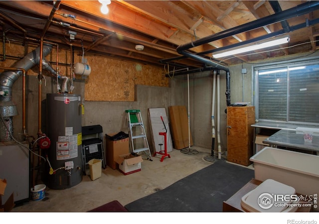 1314 State Highway 66, Longmont, CO 80504 - unfinished basement featuring water heater