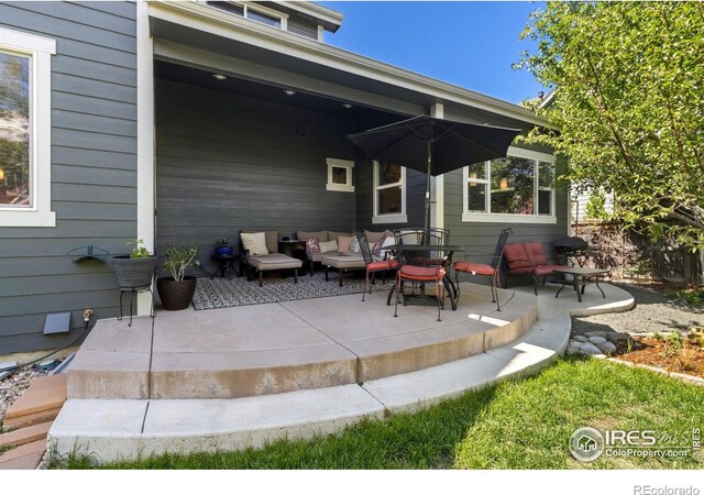 2620 Brush Creek Dr, Fort Collins, CO 80528 - view of patio featuring an outdoor hangout area