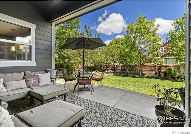 2620 Brush Creek Dr, Fort Collins, CO 80528 - view of patio with an outdoor living space and outdoor dining space