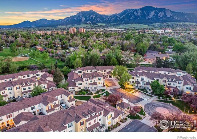 3860 Colorado Ave Unit C, Boulder, CO 80303 - aerial perspective of suburban area featuring a mountainous background