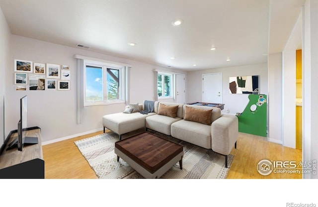 1100 Deer Trail Rd, Boulder, CO 80302 - living area featuring light wood-style flooring, recessed lighting, and baseboards