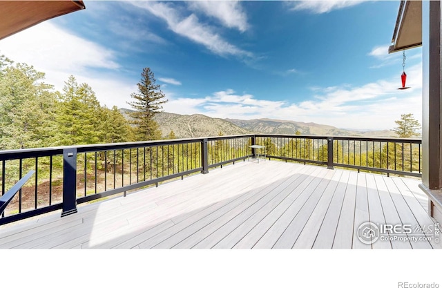 1100 Deer Trail Rd, Boulder, CO 80302 - wooden terrace featuring a mountain view