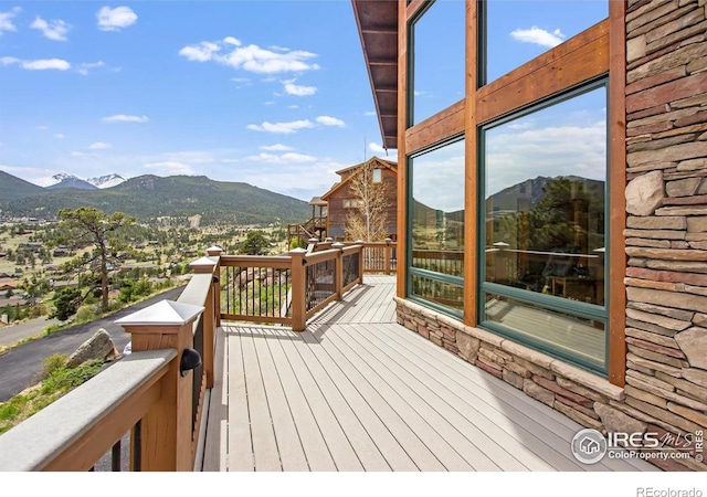 303 Curry Dr, Estes Park, CO 80517 - deck featuring a mountain view
