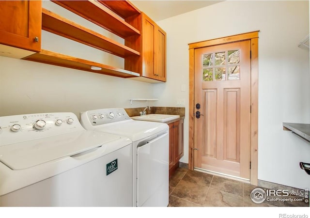 303 Curry Dr, Estes Park, CO 80517 - laundry room with washer and dryer and cabinet space