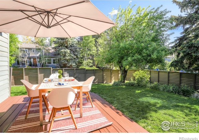 3470 16th Cir, Boulder, CO 80304 - wooden terrace with outdoor dining area
