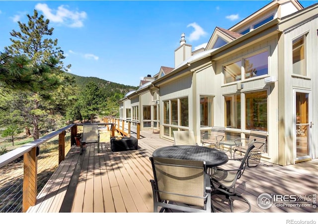 125 Saddleback Ln, Estes Park, CO 80517 - view of wooden terrace