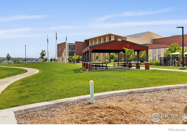 253 Molinar St, Johnstown, CO 80534 - view of home's community with a gazebo and a lawn