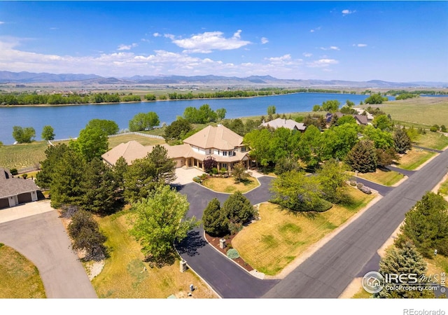 5025 Eagle Lake Dr, Fort Collins, CO 80524 - view from above of property featuring a water and mountain view