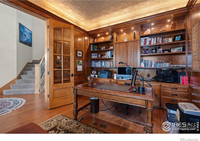 5025 Eagle Lake Dr, Fort Collins, CO 80524 - office with light wood-type flooring and an ornate ceiling