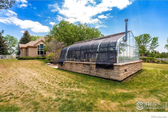 5025 Eagle Lake Dr, Fort Collins, CO 80524 - view of yard with a greenhouse