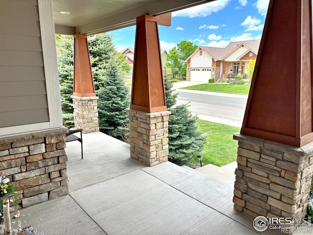 6523 Spanish Bay Dr, Windsor, CO 80550 - view of covered porch