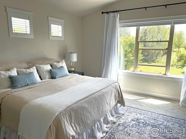 6523 Spanish Bay Dr, Windsor, CO 80550 - bedroom featuring lofted ceiling and carpet
