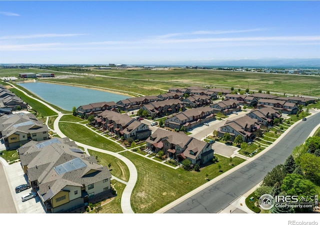 6535 Half Moon Bay Dr, Windsor, CO 80550 - aerial view of residential area featuring a nearby body of water