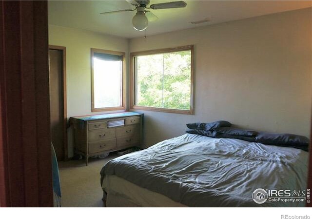50 19th Ave Unit 9, Longmont, CO 80501 - carpeted bedroom with a ceiling fan