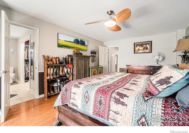 3412 Erving Ct, Berthoud, CO 80513 - bedroom featuring light wood-type flooring and a ceiling fan