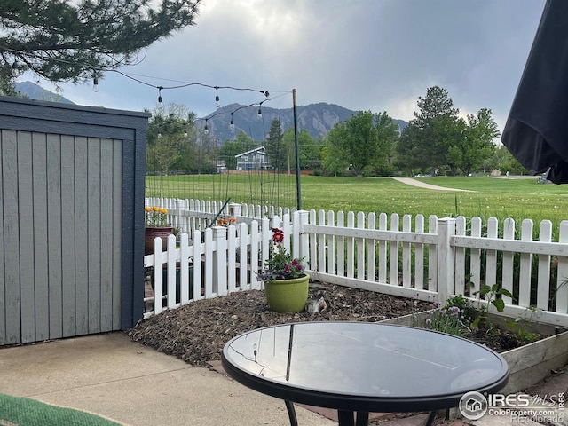 855 W Moorhead Cir Unit C, Boulder, CO 80305 - view of patio featuring a mountain view