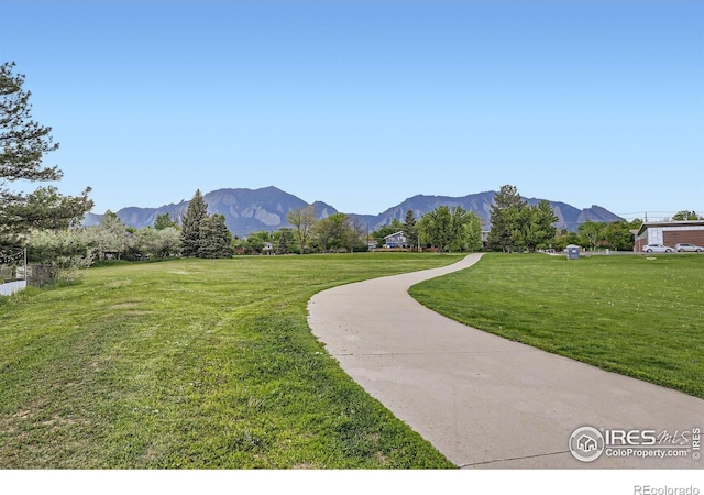 855 W Moorhead Cir Unit C, Boulder, CO 80305 - surrounding community featuring a lawn and a mountain view