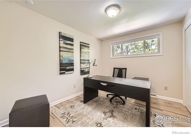 630 S 45th St, Boulder, CO 80305 - home office with light wood-style flooring and baseboards