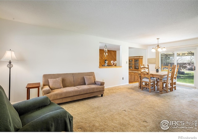 1542 Kilkenny St, Boulder, CO 80303 - living area featuring carpet flooring and a chandelier