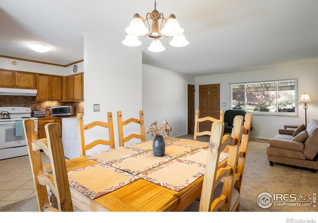 1542 Kilkenny St, Boulder, CO 80303 - dining space with a chandelier and light carpet
