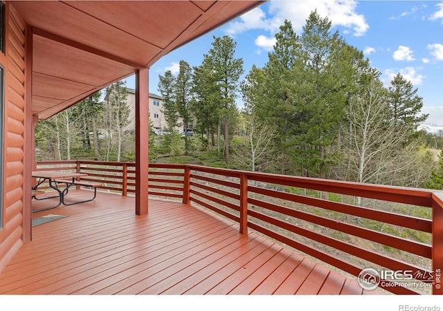 880 Hummer Dr, Nederland, CO 80466 - view of wooden terrace