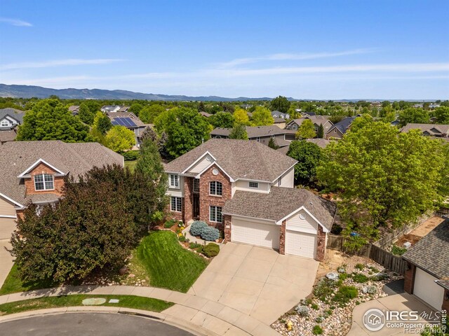 5751 Round Rock Ct, Fort Collins, CO 80528 - aerial view of residential area with mountains