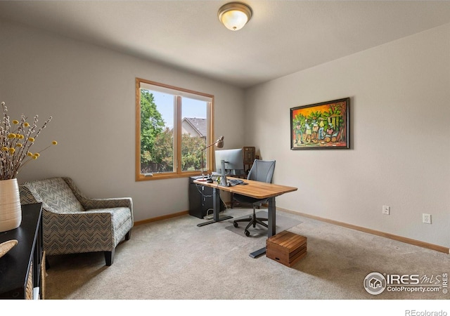 5751 Round Rock Ct, Fort Collins, CO 80528 - carpeted home office with baseboards
