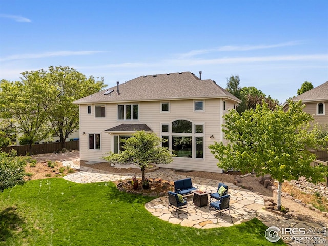 5751 Round Rock Ct, Fort Collins, CO 80528 - rear view of property with a patio area and an outdoor living space