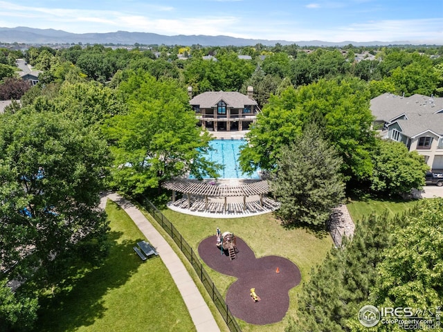 5751 Round Rock Ct, Fort Collins, CO 80528 - drone / aerial view of a pool area