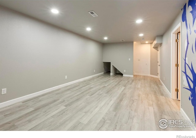 17616 Bluetrail Ave, Parker, CO 80134 - finished below grade area featuring recessed lighting and light wood-style flooring