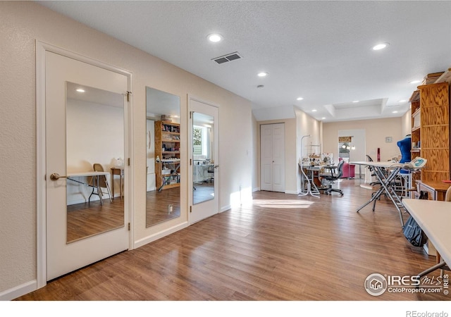 4000 Donnington Cir, Castle Rock, CO 80104 - interior space with wood finished floors, an office area, recessed lighting, and baseboards