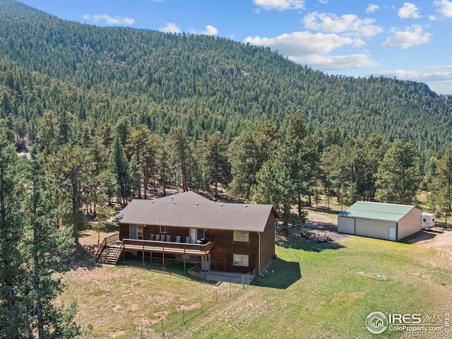 3807 Dollar Lake Dr, Estes Park, CO 80517 - view from above of property featuring a forest and a mountain backdrop