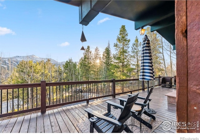 216 N Gold Flake, Breckenridge, CO 80424 - deck featuring a mountain view