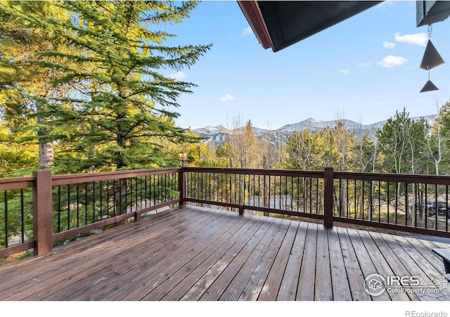 216 N Gold Flake, Breckenridge, CO 80424 - wooden deck with a mountain view