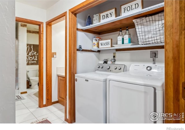 216 N Gold Flake, Breckenridge, CO 80424 - laundry room with separate washer and dryer and light tile patterned flooring