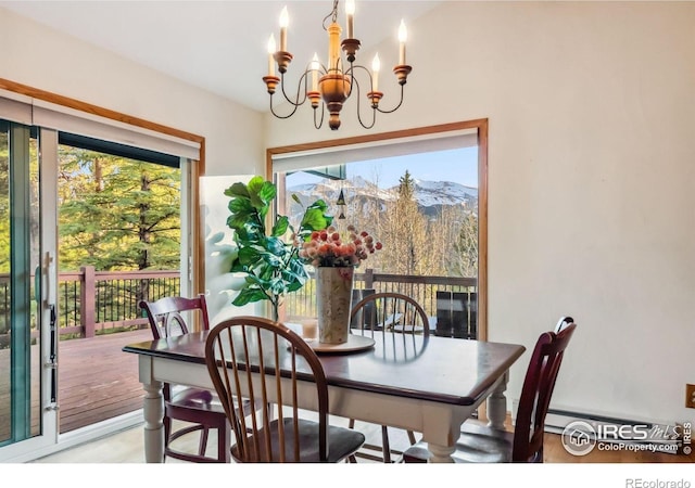 216 N Gold Flake, Breckenridge, CO 80424 - dining room with a chandelier