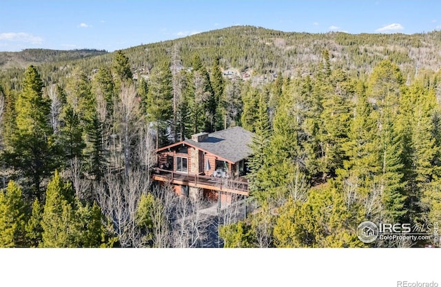 216 N Gold Flake, Breckenridge, CO 80424 - view from above of property with a heavily wooded area