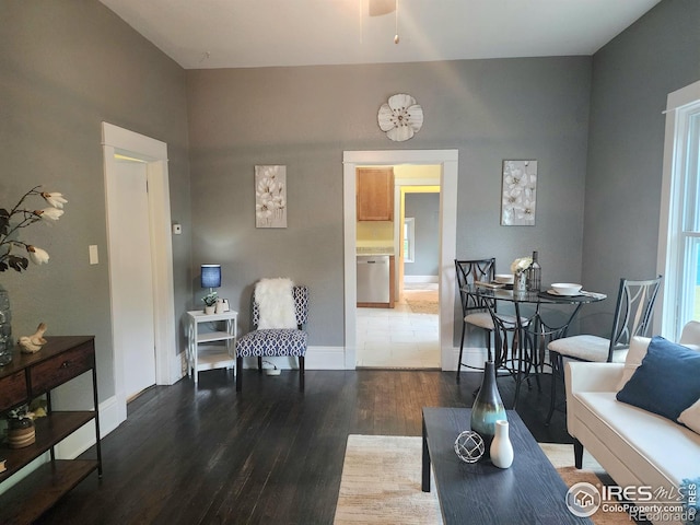 936 E 4th St, Loveland, CO 80537 - living area with wood finished floors and baseboards
