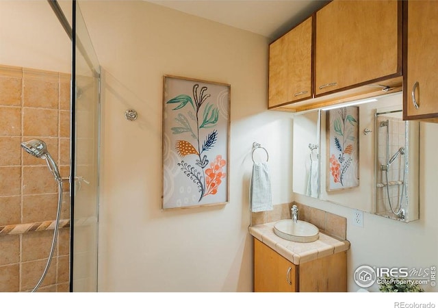 1155 Monroe Ave, Loveland, CO 80537 - full bathroom with vanity and tiled shower