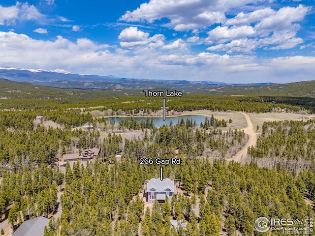 266 Gap Rd, Black Hawk, CO 80422 - drone / aerial view of a forest and a water and mountain view
