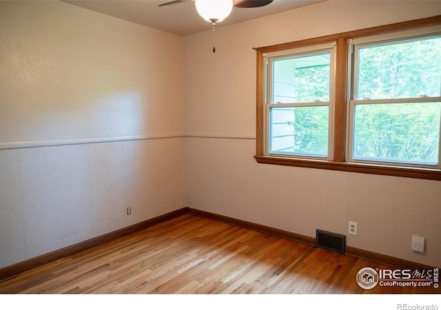508 W 11th St, Loveland, CO 80537 - unfurnished room with a ceiling fan and light wood-style flooring