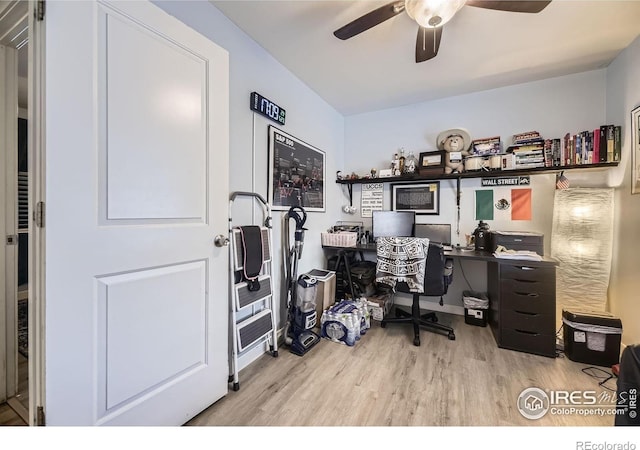 3245 W Walsh Pl, Denver, CO 80219 - office featuring wood finished floors and ceiling fan