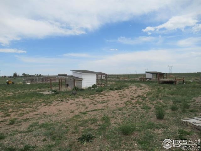 3301 Hackamore Rd, Wellington, CO 80549 - view of yard with a rural view and an outdoor structure