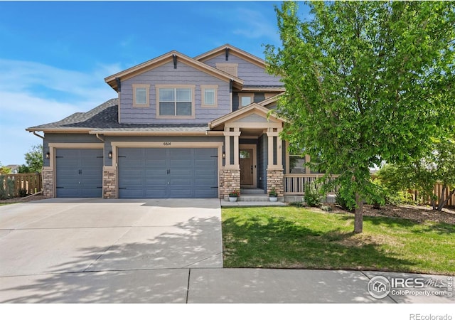 6614 Neota Creek Ct, Timnath, CO 80547 - craftsman inspired home featuring driveway and an attached garage