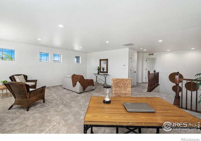 6614 Neota Creek Ct, Timnath, CO 80547 - dining area with recessed lighting and light colored carpet